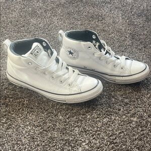 Converse White Leather High-Tops
